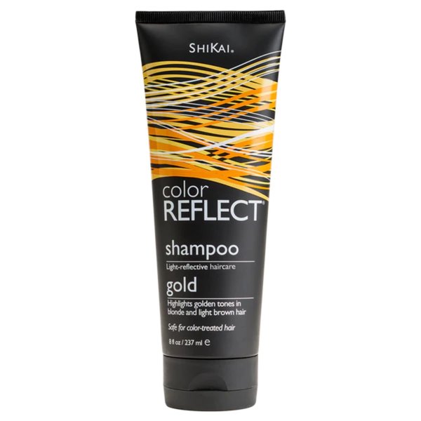 ShiKai Color Reflect Gold Hair Shampoo (8 oz) | Hydrating Hair Brightener with Chamomile |Enhance Gold Color in Blonde, Lt Brown & Red Hair