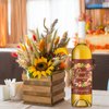 Gold Foil Thanksgiving Wine Bottle Label Stickers 54PCS Thanksgiving Party Wine Bottle Decorations Fall Wine Bottle Covers Harvest Party Supplies