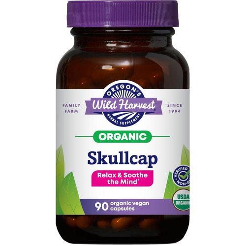 Oregon's Wild Harvest Organic Skullcap Vegan Capsules | Traditional Herbal Supplement, 90 Count