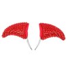 Healvian Halloween Devil Horns Hair Clip,Diamond Devil Hair Clips Devil Halloween Head Prop,Halloween Red Horn Hairpins,Vampire Devil Headdress Halloween Dress Up Cosplay Costume