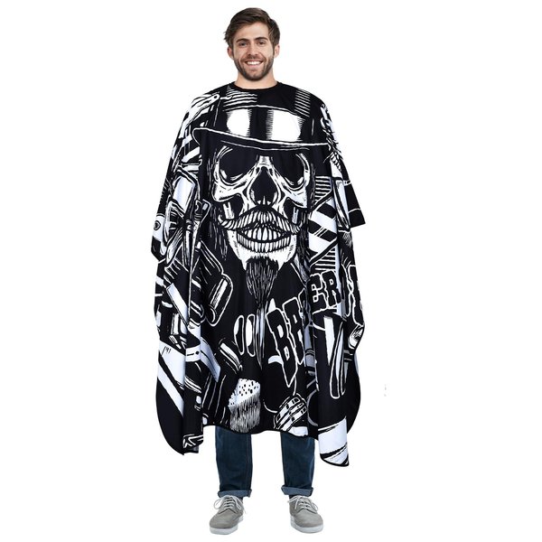 FaHaner Barber Cape for Men Professional Hair Cutting Cape Waterproof Salon Cape with Adjustable Snap Closure Hair Cutting Tools for Hair Stylist and Home Use 57 x 65 Inch