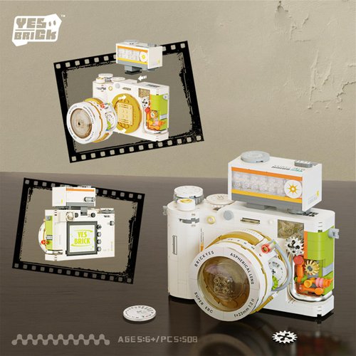 Building Blocks Camera, Retro Camera Building Blocks Model Set, 508 pcs Digital Camera Building Blocks Kit, Vintage Camera Toys Model for Adults Girls Boys Kid Toys