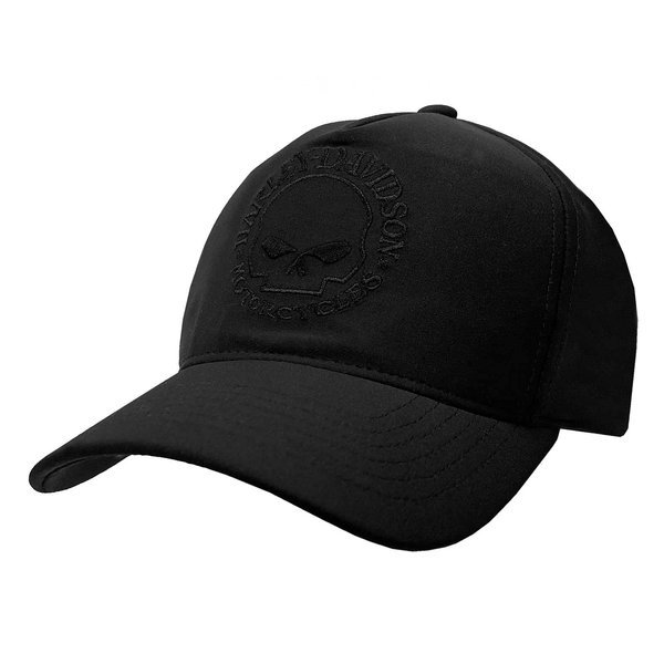 Harley-Davidson Men's Tonal Willie G Skull Logo Snapback Baseball Cap - Black
