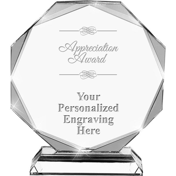 Appreciation Crystal Awards, 6.75" Custom Appreciation Award with Engraving Included