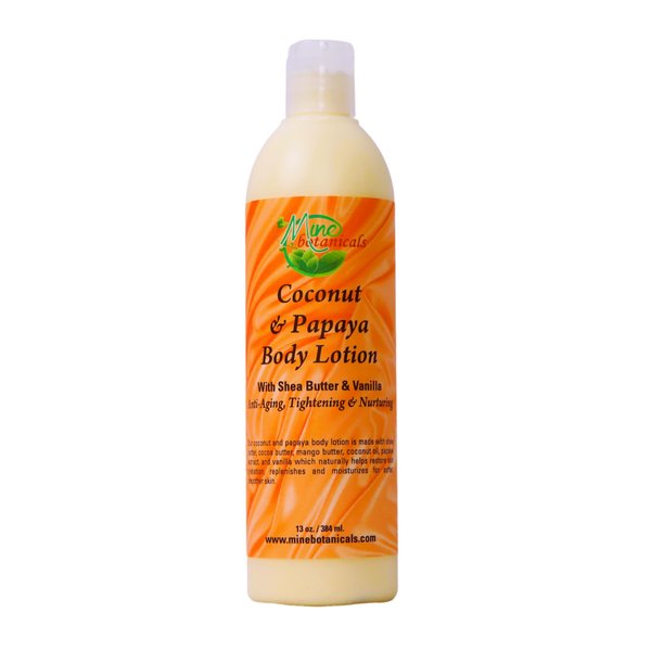 Mine Botanicals Coconut & Papaya Body Lotion with shea butter & vanilla