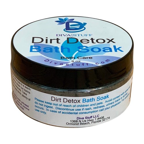Dirt Detox Bath Soak with Charcoal, Bentonite Clay, Ginger & Sea Salt, by Diva Stuff