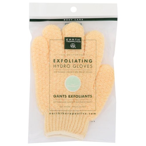 Earth Therapeutics Exfoliating Hydro Gloves Natural 1 Pack(S)