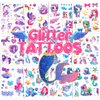 Sixberry Glitter Kids Temporary Tattoos for Girls, 12 Sheets Mermaid Unicorn Rainbow Butterfly Waterproof Fake Tattoos for Toddler Teen Little Girls Sparkly Birthday Party Favors Goodie Bags Stuffers