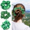 Shamrock Hair Ties Saint Patrick's Day Hair Scrunchies Green Soft Elastic Hair Bands Ponytail Holder Hair Tie Hair Accessories for Women Girls