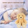 BEREST Baby Cry Sensor Sleepy Dog Sleep Soother Sleeping Aid White Noise Infant Slumber Buddies Puppy Dog Toy, Nursery Decor with Night Light, Mom‘s Heartbeat 9 Sounds Therapy for Toddler Crib