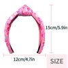 Doneace Sequin Knotted Headbands for Girls Women Pink Sparkly HairBands Fashion Glitter Wide Top Knot Headband for Sport Cute Hair Accessories Birthday Gifts 1Pcs