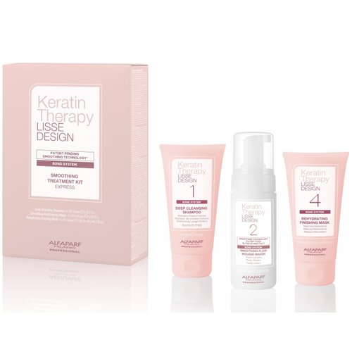 ALFAPARF MILANO At Home Keratin Hair Treatment - Keratin Therapy Lisse Design Express Brazilian Keratin Treatment - Hair Straightening and Smoothing - Formaldehyde Free - Sulfate Free