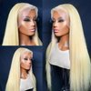SUNKASA 613 Lace Front Wig Human Hair 13x6 Transparent Lace Straight Blonde Lace Front Wigs Human Hair HD Lace Frontal Wigs Human Hair Glueles 26inch