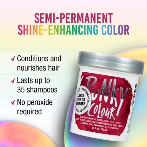 Punky Poppy Red Semi Permanent Conditioning Hair Color, 3.5oz