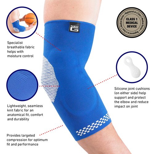 Neo-G Elbow Support - For Arthritis Relief, Joint Pain, Tendonitis, Elbow Injury, Recovery, Sports, Tennis - Multi Zone Compression Sleeve - Airflow Plus - Class 1 Medical Device - XL