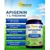 aSquared Nutrition Apigenin 50mg & L-Theanine 200mg - 120 Capsules - Apigenin Supplement Pills for Sleep and Relaxation - Natural Bioflavonoid Extract Found in Chamomile Tea