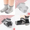 Baby Boy Socks, 12 Pairs Non Slip Toddler Socks Cotton Grip Socks Toddler Socks with Grippers for Baby Boy Infant