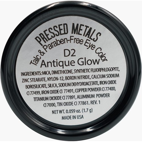 Pure Ziva Antique Glow Dark Pink Purple Red Copper Shimmering Metallic Pressed Powder Single Vegan Eyeshadow; Talc, Paraben & Cruelty Free