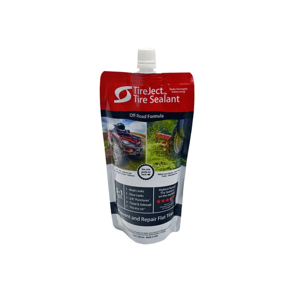 TireJect Tire Sealant Refill (10oz Pouch) - Flat Tire Repair - Fix & Prevent Flat Tires - ATV UTV SxS Lawn Mower Golf Cart Tractor