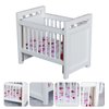Gadpiparty Dollhouse Baby Bed, 1: 12 Miniature Dollhouse Baby Doll Crib Bed Mini House Baby Crib Cradle Model Dollhouse Furniture Accessories for Dollhouse Decorations ( White )