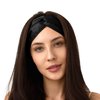 SLEEP & GLOW Silk Luxury Headband 100% Mulberry 22 Momme Natural Silk Hairband Adjustable & Durable Wrap for Hair (Black)