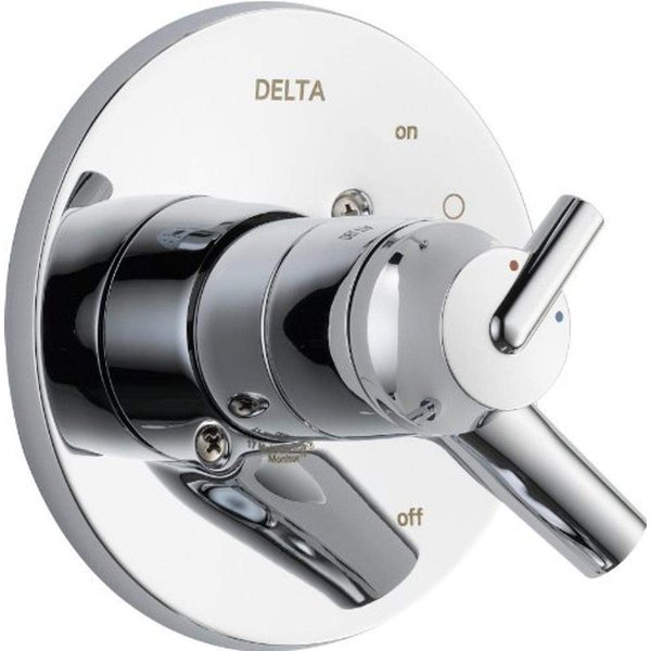 Delta Faucet Trinsic 17 Series Dual-Function Shower Valve Trim Kit Chrome, Shower Handle, Delta Shower Trim Kit, Chrome T17059 (Valve Not Included)