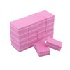 YIMART 20 Pcs Double-sided Mini Nail Buffer Block Colorful Sponge Nail Polish Sanding Buffer Strips Nail File Blocks Manicure Tools (Pink)