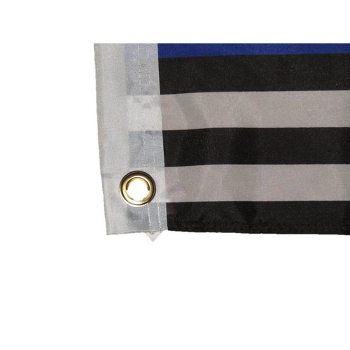 AES 12x18 12"x18" Police Blue Line Memorial USA Motorcycle Flag Brass Grommets
