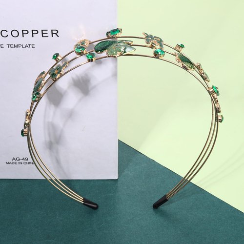 mokkia St.Patrick's Day Headband Accessories for Women Enamel Green Shamrock Headband Jeweled Rhinestone Headband St.Patrick's Day Outfits Holiday Gifts (St.Patrick's Day 1)