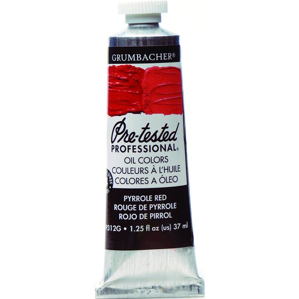 Grumbacher Pre-Tested Oil Paint, 37ml/1.25 oz., Pyrrole Red (P312G)