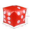11.8" Jumbo Inflatable Dice, 2pack Outdoor Fun Giant Inflatable Dice Set and 12mm 10pcs Dice for Indoor and Outdoor Broad Game, Ludo and Pool Party (Red)