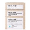MARLOWE. No. 102 Men's Body Scrub Soap 7 oz (3 Bars) Fresh Original Woodsy Scent, Best Exfoliating Bar for Men, Natural Ingredients, Apricot Seed Powder, Shea Butter, Olive Oil, Green Tea Extracts