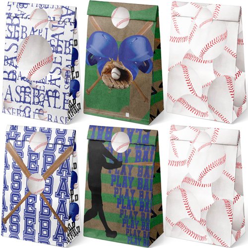 Outego 24 Baseball Party Favor Bags Baseball Goodie Bags Baseball Party Favors for Kids Baseball Birthday Party Supplies