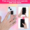 4 Pcs Phone Grip Strap Holder, Phone Holder for Hand, Phone Grip with Stand Strap Finger Loop, Adhesive Flat Cellphone Stand Handle Kickstand Case for Most Smartphones