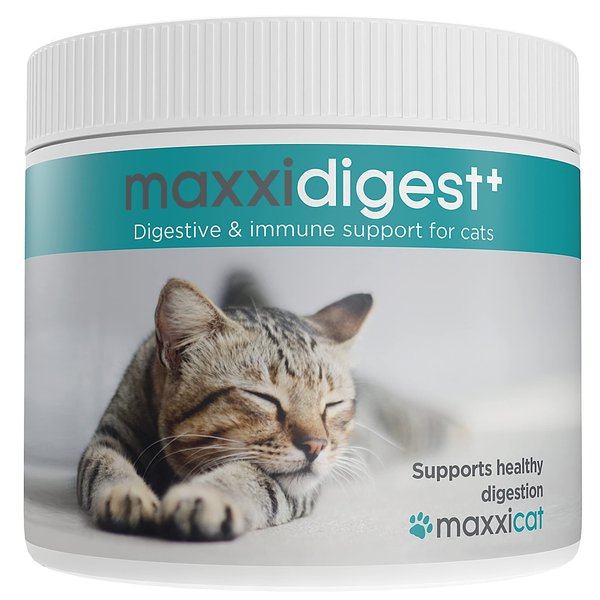 maxxipaws maxxidigest+ Digestive and Immune Support Supplement for Cats with Probiotics, Prebiotics and Digestive Enzymes – 7 oz