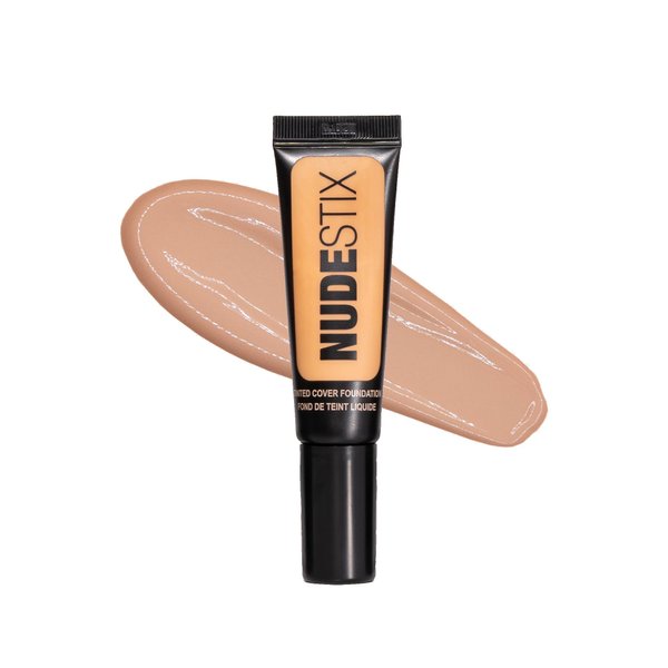 Nudestix Tinted Cover Liquid Foundation, Buildable Coverage for Even Skin Tone, Flawless Natural Lightweight Makeup Finish, 0.84 fl oz (25 ml) (Nude 4)