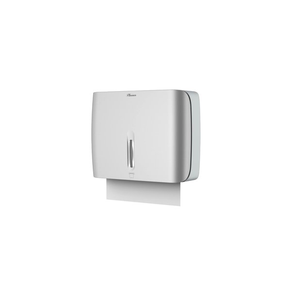 PLUSSEN Paper Towel Dispenser Wall Mount Commercial with Lock 1 Pack,Universal Multifold Tri Fold Paper Hand Towel Holder,Compact Toilet Tissue Dispensers for Bathroom Kitchen Office (Silver)