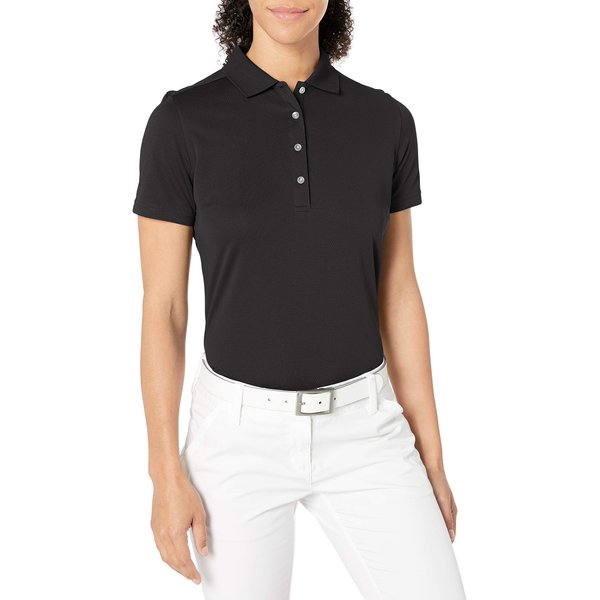 Callaway Women's Golf Short Sleeve Core Performance Polo Shirt, Black, Small
