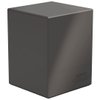 Ultimate Guard Boulder Solid 100+, Deck Case for 100 Double-Sleeved TCG Cards, Grey, Secure & Durable Storage for Trading Card Games, No Transparency