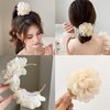 Flower Hair Claw Clip Floral Hair Barrettes Hair Pins Hair Accessories Hairpin for Women and Girls 1 PC-063#17