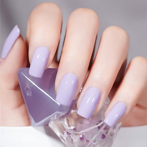 VENALISA 15ml Lavender Purple Gel Nail Polish, Light Purple Gel Polish Pastel Purple Color Soak Off UV LED Nail Gel Polish Nail Art Starter Manicure Salon DIY at Home, 0.53 OZ