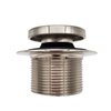 Westbrass 593244-07 14" x 1-1/2" White Tubular Bathtub Waste & Overflow Assembly with Tip-Toe Drain Plug and 2-Hole Faceplate, 1-Pack, Satin Nickel