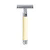 Edwin Jagger DE87BLAMZ Classic Double Edge Manual Eco-Friendly and Reusable Safety Razor for Men and Women for Shaving Cream or Soap Fits All DE Razor Blades (Imitation Ivory)