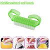 YEEPSYS Handle Grip Nail Brush, Hand Fingernail Brush Cleaner Scrubbing Kit Pedicure for Toes and Nails Men Women (Muticolored C)