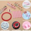 3 Set Nail Stand for Press Ons, Strong Magnet Nail Holder for Painting Nails with 48Pcs Reusable Putty, 9.8Ft Double-sided Tape Press On Nails Kit for Beginner Home Nails Art Display Design Practice