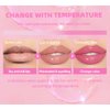 2PCS Cosmetics Color Changing Lip Oil V2, Magic Color Changing Lip Oil Cosmetics, Plumping Lip Oil Moisturizing Lip Gloss, Long Lasting Lip Glow Oil Non-sticky Warm Change Glitter Lip Tint (Pack of 2)
