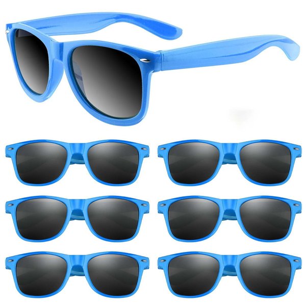 ASTARON Neon Sunglasses Bulk,12 Pack Sunglasses Party Favors for Summer Beach Wedding Party, Birthday Party Supplies Goody Bag Favors (Sky Blue)
