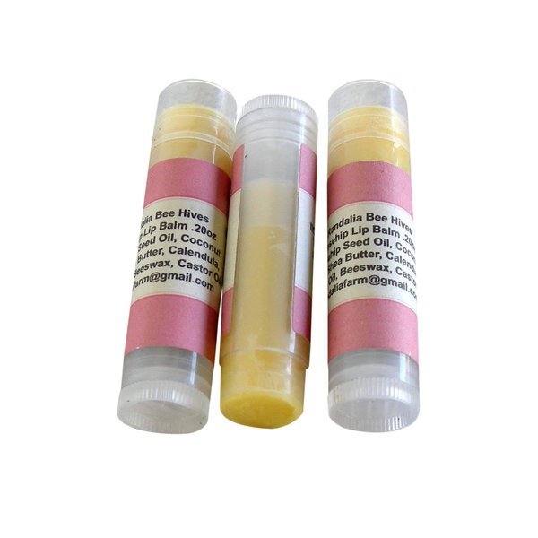 Set 3 Lip Balm, Rose Hip Seed Oil, Randalia Bee Hives