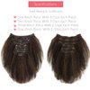 Loxxy Natural Clip In Hair Extensions For Black Women 3C 4A Afro Kinky Curly Clip In Hair Extensions Double Weft Real Remy Human Hair Piano Natural Black Mixed With Chocolate Brown 120Gram 20Inch