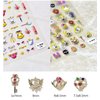 New Cartoon Anime Nail Art Sticker Decals Children Princess Anime Moon Hare Nail Art Sticker 5D Embossed(2 Sheets) + 3D Diamond Nail Art Accessories for Nail Art Decoration(4 Pcs)